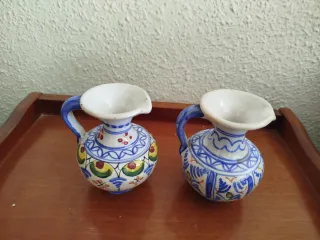 2 Jarritas cerámica decoradas