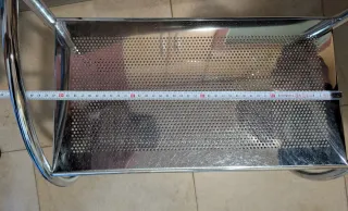 Estantería baño metal 2 baldas con toallero.