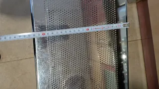 Estantería baño metal 2 baldas con toallero.