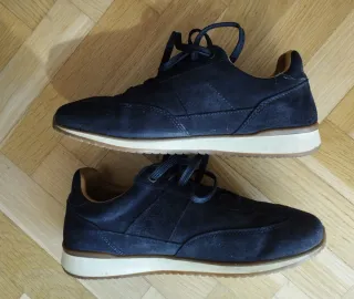 Zapatillas Zara Ante Piel Azu marino.