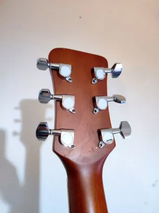 Guitarra Oqan Electroacústica Rojo Llamas