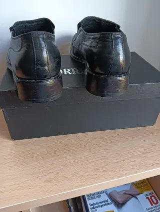 Zapatos de piel hombre negros