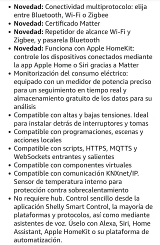 4 Módulos inteligentes Shelly 1PM Gen4