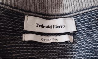 Jersey Pedro del Hierro botones azul/gris Talla M