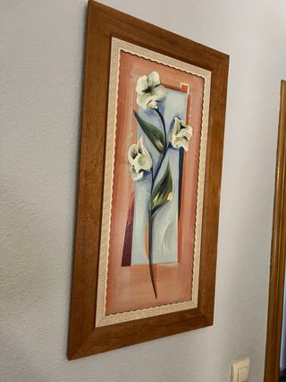 Conjunto de 2 cuadros decorativos florales