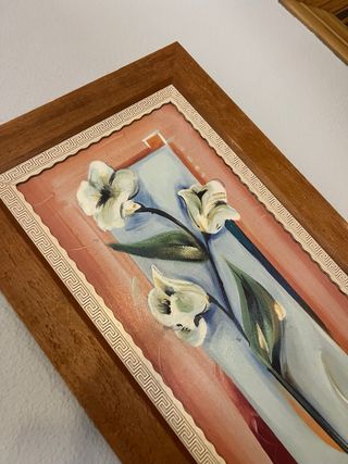 Conjunto de 2 cuadros decorativos florales