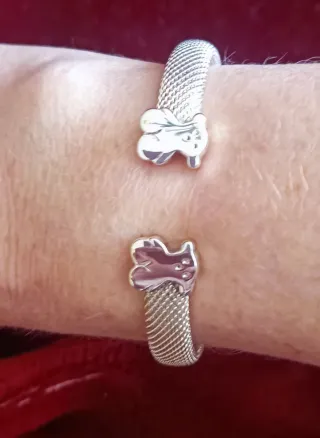 Pulsera rígida Mesh Plata osos Tous