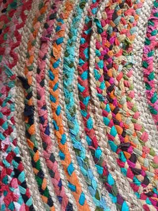 Alfombra redonda yute