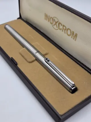 Caneta Inoxcrom 77 Vintage Aço Escovado