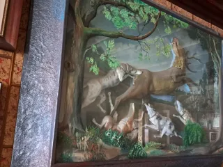 Reproducción relieve escena caza