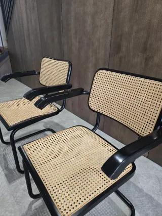 Pack 2 Sillas Comedor Vintage Ratán
