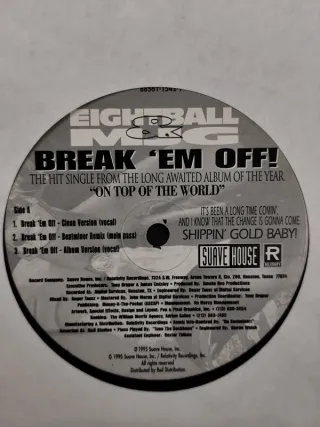 Vinilo Rap Eightball & MJG - Break 'Em Off 12"