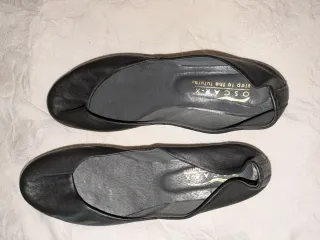 Bailarinas Piel Negra Talla 41 Tacón Plataforma