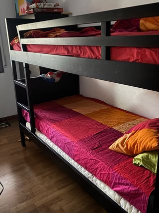 Litera Ikea Marrón Madera