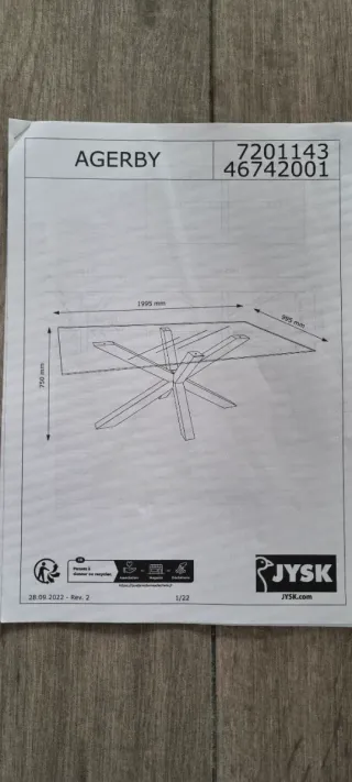 Mesa de comedor de madera roble