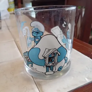 Bicchiere Smurf Nutella Ferrero Puffi