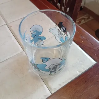 Bicchiere Smurf Nutella Ferrero Puffi