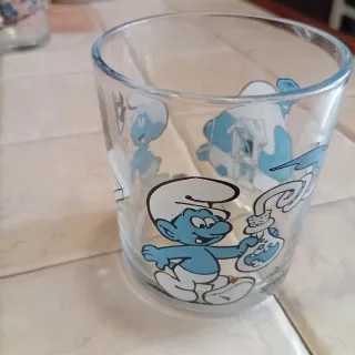 Bicchiere Smurf Nutella Ferrero Puffi