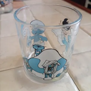 Bicchiere Smurf Nutella Ferrero Puffi