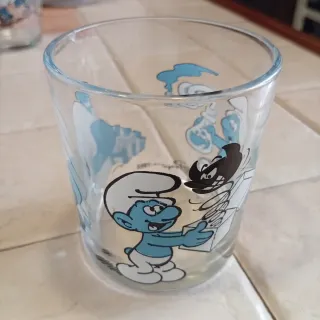 Bicchiere Smurf Nutella Ferrero Puffi