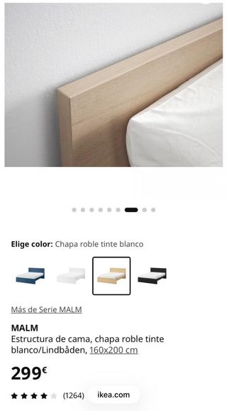 Cama Malm Ikea 160x200 con cajones y somieres