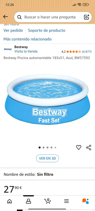 Piscina Hinchable Bestway 183x51 Azul