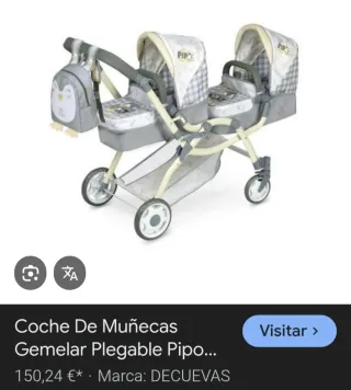Carrito Gemelar Doble juguete