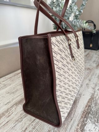 Bolso Tote Carolina Herrera CH Beige y Marrón