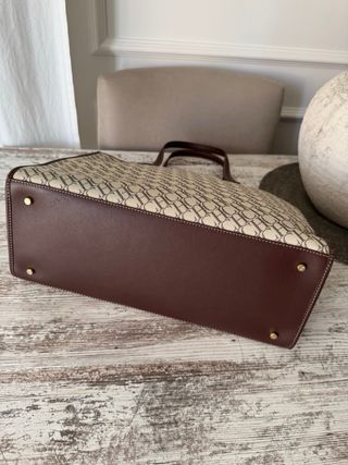 Bolso Tote Carolina Herrera CH Beige y Marrón