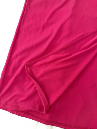 Vestido largo rosa escote halter