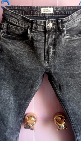 Pantaloni Alcott neri effetto stone wash
