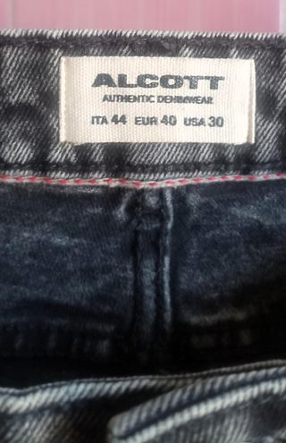 Pantaloni Alcott neri effetto stone wash