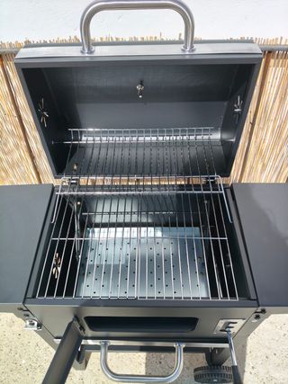 Barbacoa carbón grande con tapa y termómetro NUEVA