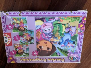Lote 5 Puzzles Infantiles Disney Peppa Bing Dora