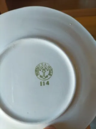 Juego 4 Tazas Café Porcelana Flores Rosas