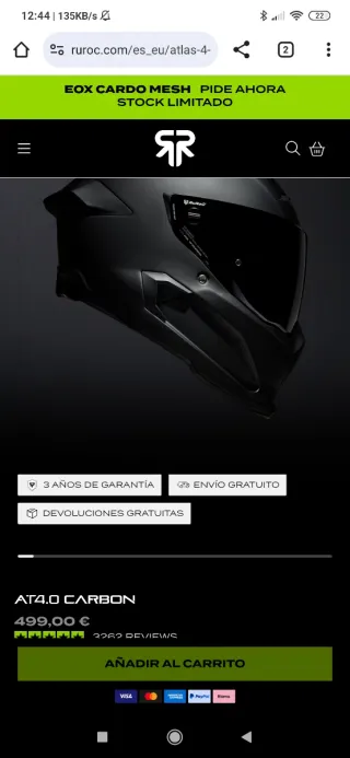 Casco Ruroc Negro
