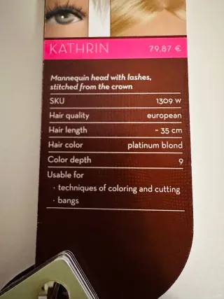 Cabeça Académica Cabelo Natural L'IMAGE KATHRIN