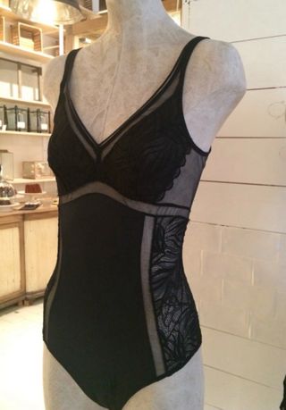 Body Oysho Negro Encaje Transparente