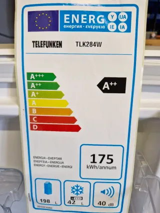 Frigorífico 2 Puertas Telefunken TLK284W - A++