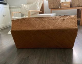 Baúl grande de mimbre para almacenaje