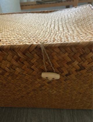 Baúl grande de mimbre para almacenaje