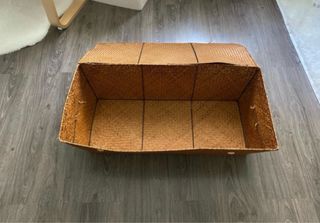 Baúl grande de mimbre para almacenaje