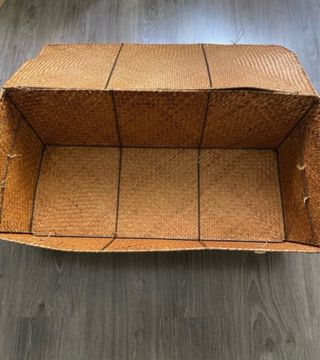 Baúl grande de mimbre para almacenaje