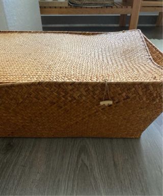 Baúl grande de mimbre para almacenaje
