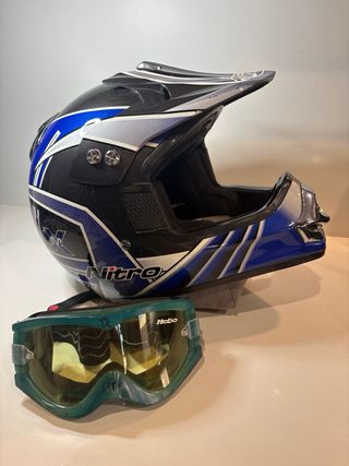 Casco Motocross Nitro Negro/Azul