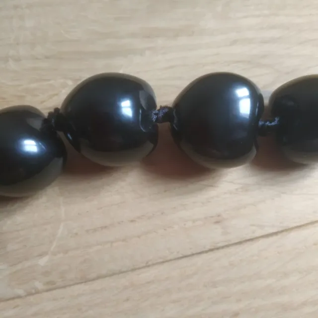 Collana nera in raso