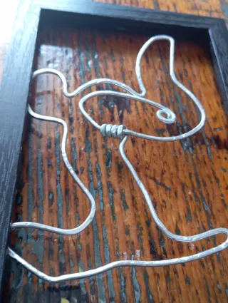 Quadretto Bassotto in Metallo e Legno