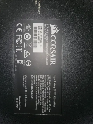 Teclado Mecánico Corsair STREAFT Negro/Rojo