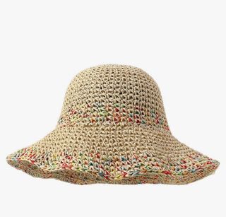 Gorro de playa tejido multicolor