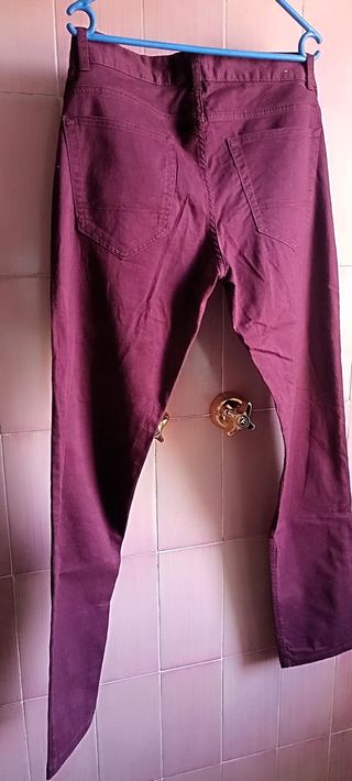 Pantaloni Benetton bordeaux